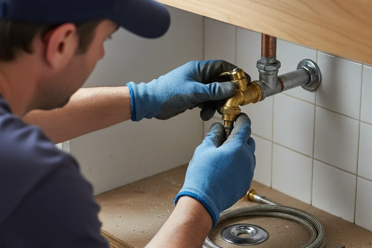 Shutoff valve and fitting work during Well Pump Repair in Minneapolis